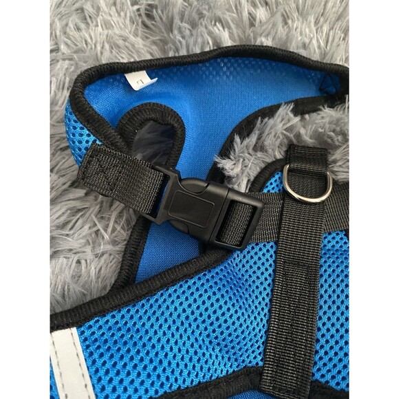 Cat Dog Pet Harness Adjustable Control Vest Dogs Reflective S M L XL Leash Blue - Picture 5 of 10